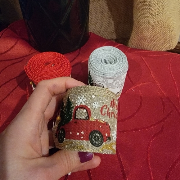 Christmas Red, Silver and Gold Ribbon - Picture 8 of 11